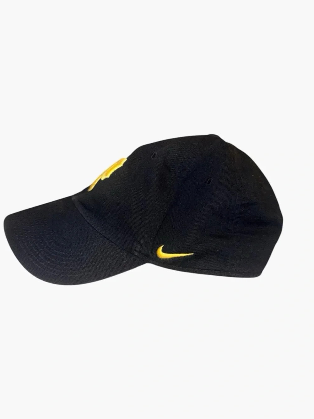 Nike Black Baseball Cap with Yellow 'P' Logo